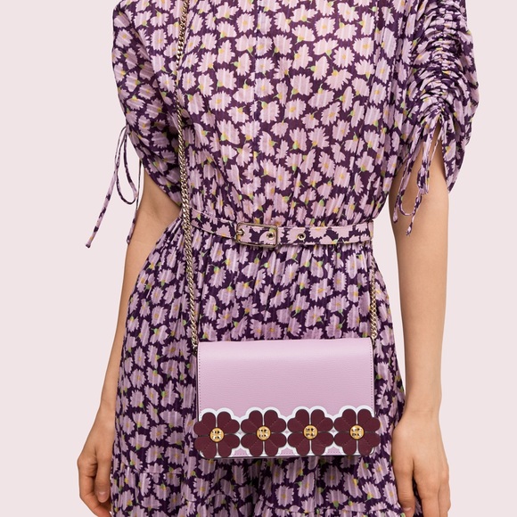 kate spade Handbags - Kate Spade graphic clover appliqué chain wallet